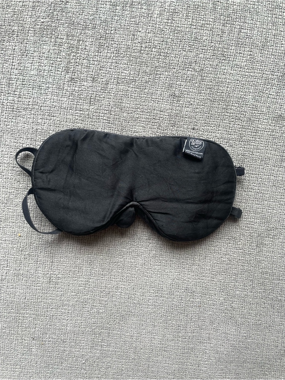 3/$10 Black Satin Sleep Mask - Soft Eye Cover